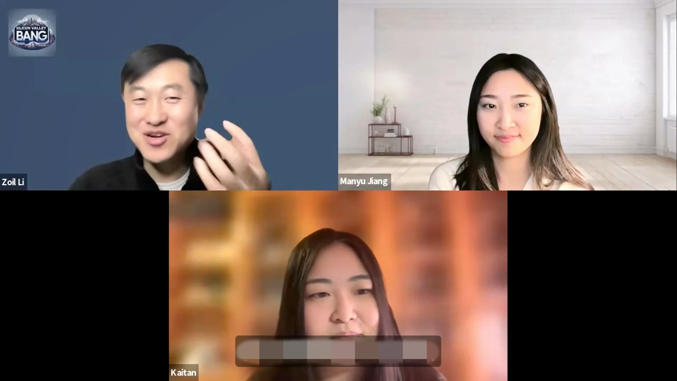 Kaitan being interviewed online about using AI to understand life patterns